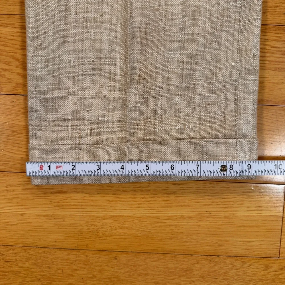 VTG‎ Polo Ralph Lauren Mens Beige Textured Linen Pleated Cuffed Trousers 30x28